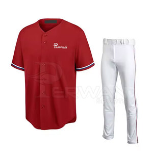 Professional Design Customized Men's Baseball Uniform Set High Quality 100% Polyester 220g Fabric <b>Weight</b> Quick Dry Breathable - Product Image 1