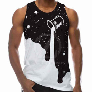 Breathable Knitted Casual Eco-Friendly Quick Dry Workout Men's Gym Sublimation Tank <b>Top</b> Wholesale - Product Image 3