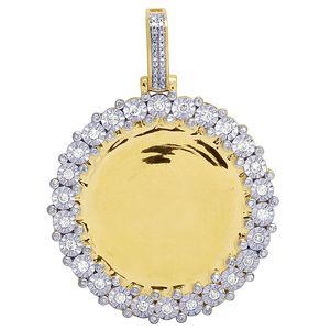 Pendentif personnalisé en argent sterling glacé S925 avec diamants ronds en moissanite Style Hip Hop Cadeau parfait pour hommes femmes - Product Image 1