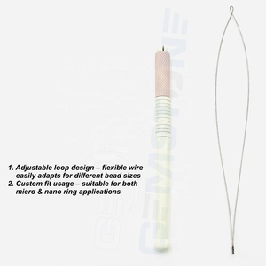 Hair Extension Loop Tool for Micro & Nano <b>Beads</b> Installation – Professional Pulling <b>Needle</b> Threader with Anti-Slip Grip Handle - Product Image 4
