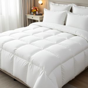 Hotel-Quality Ultra Soft 220x225cm Summer <b>Duvet</b> Insert Breathable Cotton Cover Plain Pattern Modern Style Washable for Home Use - Product Image 4