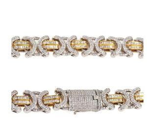 4.5ct MOISSANITE 8mm 8 \ "oro Vermeil Iced Miami Cuban Link pulsera punta redondeada 10mm 12mm 14mm Pulseras de Moda nuevo - Product Image 4