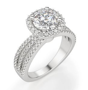 Vintage <b>Fine</b> <b>Rings</b> Brilliant Cut Halo Moissanite Engagement & Wedding <b>Rings</b> Party & Anniversary Gifts Direct Export to India - Product Image 2