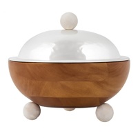 Nouvelle arrivée Plat de service traditionnel en laiton et acier avec base ornée et couvercle élégant pour une expérience culinaire classique à vendre