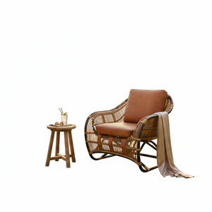 Ensemble de chaises de jardin en rotin écologiques, minimalistes, durables et confortables pour parc, villa, ferme, salon, hôtel et salle à manger - Product Image 2