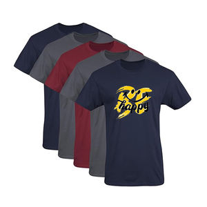 เสื้อยืดผู้ชายทรงหลวมโอเวอร์ไซส์ผ้าฝ้าย100ใส่สบายสำหรับผู้ชาย2024สเปคสูงล่าสุด - Product Image 4