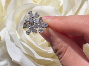 Anillos Elegantes de Diamantes Cultivados en Laboratorio de Temporada de Sakura en Oro de 10K/14K/18K con Baño de Rodio Minimalista para Celebrar la Belleza de la Naturaleza - Product Image 2