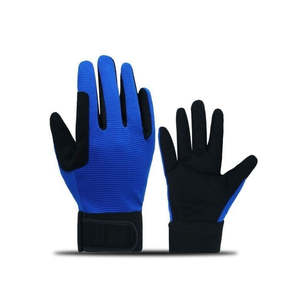 Offre Spéciale Gants d'équitation pour dames 4 voies extensibles antidérapants en cuir synthétique en coton pour les sports équestres, y compris les selles de polo - Product Image 4