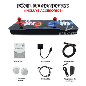 เครื่องเล่นเกม Pandora Gamestation Retro Arcade พร้อมจอยสติ๊กและคอนโทรลเลอร์เกม - Product Image 6