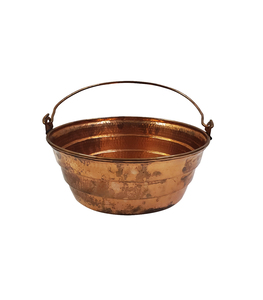 Grifo de fregadero de cocina de un solo cuenco de cobre con forma de cubo artesanal Delantal de mostrador rectangular Opción de sobremontaje frontal - Product Image 1