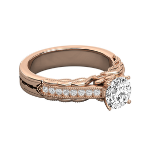 Bague solitaire pour femme en or jaune 18 carats faite à la main, avec diamant ovale de laboratoire et design en grappe, pour fiançailles ou promesse, certifiée IGI - Product Image 4