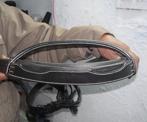 Brida enrollada de cuero de nuevo diseño Hecho hermoso cuero de búfalo curtido vegetal Colección ecuestre Riendas exclusivas de doma - Product Image 5