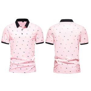 Chemise d'été pour homme, jersey respirant, coupe ajustée, grande taille, col rabattu, manches courtes - Product Image 3