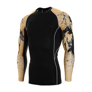 Offre Spéciale Adultes Hommes Manches Longues Compression Chemises Spandex Polyester Fait Hommes Combat Formation Rash Guard - Product Image 1