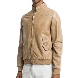 Nouvelle arrivée Veste en cuir pour homme de haute qualité avec tissu en toile Col montant Logo avant - Imperméable et écologique - Product Image 3