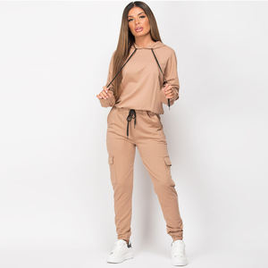 Ensemble de survêtements et sweats à capuche 2-en-1 pour femmes PIHA SPORTS, en polaire polyester/coton 300g, léger, pour le sport et les loisirs - Product Image 6