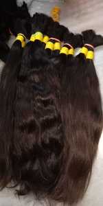 Cheveux humains bruts non traités, cuticules alignées, cheveux épais en vrac, prix d'usine de gros - Product Image 2