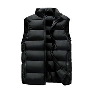 New Fashion Custom Logo Printed <b>Men</b> Winter Down Vest Jacket Stand Collar Sleeveless Cotton Down Jacket Body <b>Warmer</b> U - Product Image 1