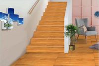 Hochwertige Porzellan-Stufenfliesen 300x1200mm Hochfeste Klassische Rutschfeste Glänzende Oberfläche Bodenbelag für Haus Büro Treppen