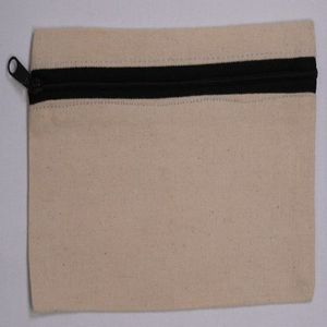 Bolsa de regalo ecológica impresa con logotipo personalizado, lona de algodón 100% natural reciclada, cremallera dorada de moda para bolsa de productos cosméticos - Product Image 2