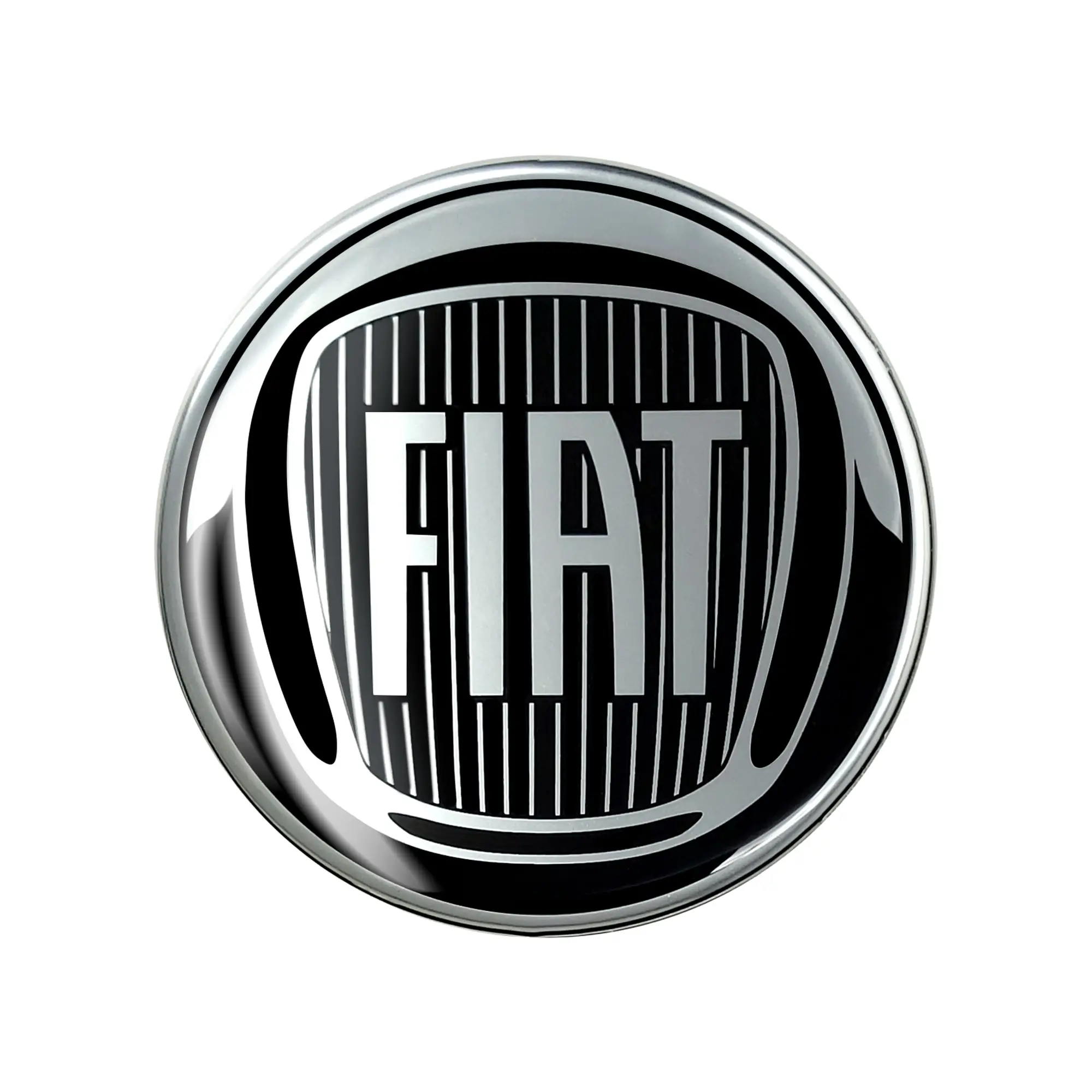 Official Fiat 3D Logo Stickers - Bright, Flexible Emblems with OEM Lenticular Coating - Serial Number for Authenticity