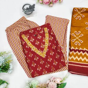 Dreamy Casual Anarkali Kurti Set avec dentelle Adda & Tubelight Work in Sanganeri Print - Product Image 6