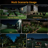 Double garde de nuit LED rouge avec tête de mort Fire Light Design Solar Animal Repeller pour Halloween Outdoor Yard Garden Decoration