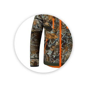 Veste de chasse d'hiver unisexe grande taille en softshell uni respirante, évacuant l'humidité, légère, protection thermique intégrale - Product Image 4