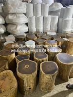 Suministro Directo de Fábrica, Diseños Personalizados, Taburete de Madera Maciza Torneada, Muebles de Tronco de Madera de Alta Gama, Precio de Mayoreo