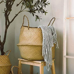 Cesta de almacenamiento de algas marinas tejidas respetuosas con el medio ambiente, cesta de Color personalizada artesanal multiusos tradicional de la fábrica de Vietnam - Product Image 3