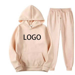 Conjunto Deportivo de Forro Polar para Hombre, Sudadera con Capucha y Pantalones de Color Sólido, Talla Grande, Ropa Casual de Otoño, Sudadera de Punto con Logotipo Personalizado - Product Image 4