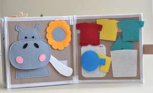 Bambino fatto a mano 10 pagine feltro educativo arcobaleno montessori attività silenziosa <span class=keywords><strong>libro</strong></span> occupato per abilità motorie sensoriali fini - Product Image 3