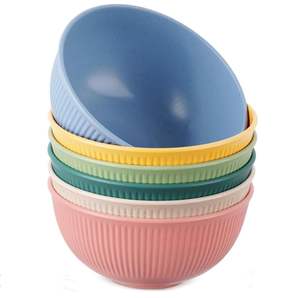 Homeware Sigma 500 Juego de cuencos de plástico sin BPA irrompible para microondas Apto para lavavajillas 4 piezas 650 ml (Cian) - Product Image 3