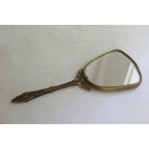 Proveedores al por mayor de espejo de tocador de mano de diseño vintage espejo de maquillaje espejo de mano de metal de calidad superior al precio más bajo - Product Image 2