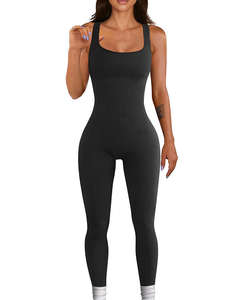 Traje Deportivo Sin Costuras para Gimnasio, Traje Deportivo para Flexiones, Fitness, Cintura Alta, Ajustado, Body para Entrenamiento, Mono de Yoga de Una Pieza - Product Image 4