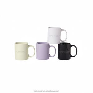 11oz Wholesale Custom Logo Stoneware Coffee Mugs Sublimation Blank Ceramic Tea Cups for Promotional Gifts
