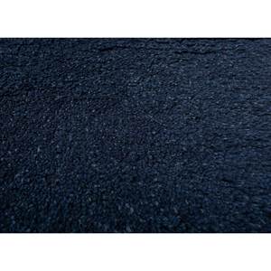 Tapis artisanal en laine et soie patchwork bleu, couleur unie, rectangulaire, Skws-125, pour la maison, le couloir, le salon ou la chambre - Product Image 3