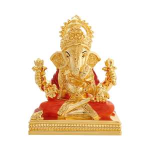 Traditional <b>13</b> Inch Ganesh Ji Idol Colorful Art Decor Stainless Steel Handmade Durable Living <b>Room</b> Statue for Wedding Temple - Product Image 1