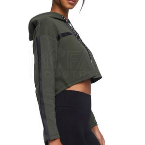 Sweats à capuche anti-rides directs d'usine pour femme tissu respirant OEM disponible au Pakistan - Product Image 4