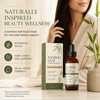 Gouttes de Silice de Bambou Avancées 70% Extrait Standardisé avec Acide Hyaluronique Biotine 2500mcg pour Soutien Anti-Âge et Beauté OEM
