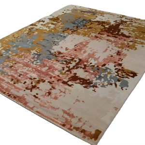 ชุดพรมผ้าฝ้ายถักมือสำหรับห้องนั่งเล่นลายแอบสแตรกต์สไตล์โมเดิร์น - Product Image 1