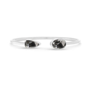 Pulsera Ajustable de Plata de Ley 925 de Primera Calidad, Diseño Moderno, con Cuentas Ovaladas de Búfalo Blanco, Estilo Lujoso, Unisex - Product Image 1