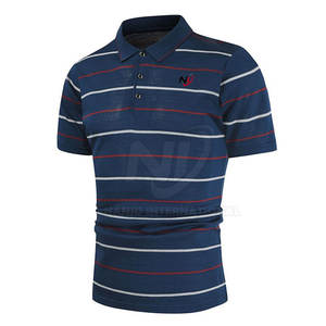 เสื้อโปโลสำหรับผู้ชายผ้าคอตตอน100% แห้งเร็วลายพื้นคุณภาพระดับพรีเมียมมาใหม่ - Product Image 1