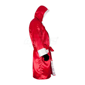 Meilleure Qualité Conception Personnalisée Boxe Capuche Robe Boxe Vente en Gros Boxe Robes Sur Mesure Satin Soie Robe - Product Image 5