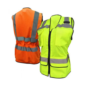 เสื้อกั๊กนิรภัยสะท้อนแสงสำหรับใส่ทำงานเสื้อกั๊กก่อสร้างด้านบนสะท้อนแสงมีกระเป๋า - Product Image 1