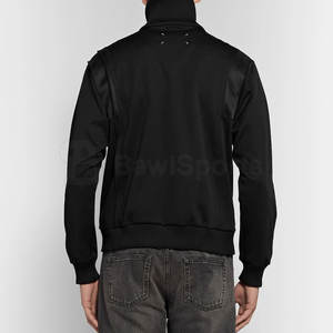 Veste en satin léger imprimé avec logo personnalisé pour hommes avec poignets côtelés pour la saison d'hiver - Product Image 2