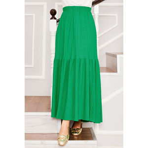 Benetton Chiffon Hijab <b>Skirt</b> with <b>Elastic</b> Waist & Gathered Hem - Product Image 3
