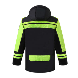 Veste de travail d'hiver robuste pour hommes personnalisée en gros respirant imperméable et coupe-vent manteau en toile col montant pour la sécurité en plein air - Product Image 3