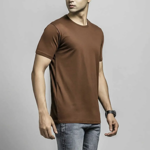 Camisetas de Verano para Hombre, Color Sólido, 100% Algodón, Transpirables, Estilo Urbano, Manga Corta, Corte Regular, MOQ Bajo, Novedad 2026 - Product Image 3