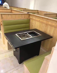 <span class=keywords><strong>Table</strong></span> à manger coréenne sans fumée pour hot pot <span class=keywords><strong>Barbecue</strong></span> Steamboat <span class=keywords><strong>Table</strong></span> moderne personnalisable ronde en marbre - Product Image 3
